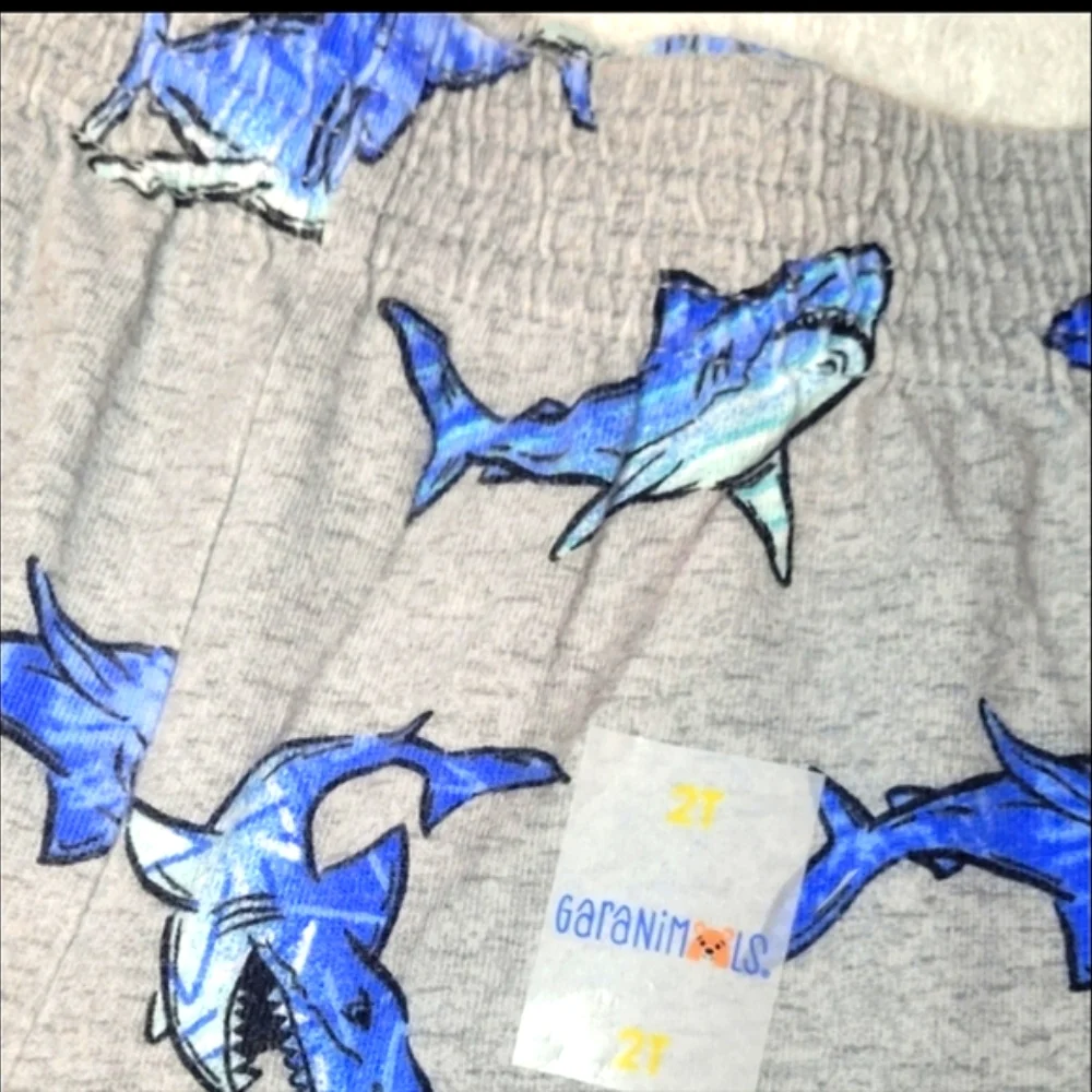 NEW Garanimals 2-Piece Kids Sharks Matching Tank & Short Set